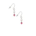 thumbnail image 3 of Delight Jewelry Indian Pink Crystal Bicone Silver tone Infinity French Earrings, 3 of 4