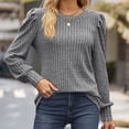 thumbnail image 4 of Women's Thin Sweaters, Women Casual Sweaters Loungewear Pullover Crew Neck Long Sleeve Tops Sweater Lightweight Knit Casual Loose Fit Brushed Fabric Fall Workwear Activewear Dailywear, 4 of 7