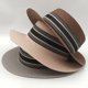 thumbnail image 3 of Sombrero de paja tejido de ala ancha para mujer, sombrero plano Retro, cinta de protección solar, playa, vacaciones, Verano, 3 of 4