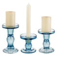 thumbnail image 1 of Juego de candelabros de cristal azul BTGLLAS de 3 piezas, 1 of 6
