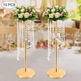 thumbnail image 4 of 10Pcs Crystal Flower Stand Gold Vase 70cm Wedding Centerpieces for Table Decor Gold, 4 of 12