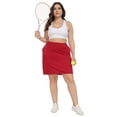 thumbnail image 6 of HDE Womens Plus Size Athletic Skort with Bike Shorts & Pockets Red 16, 6 of 6