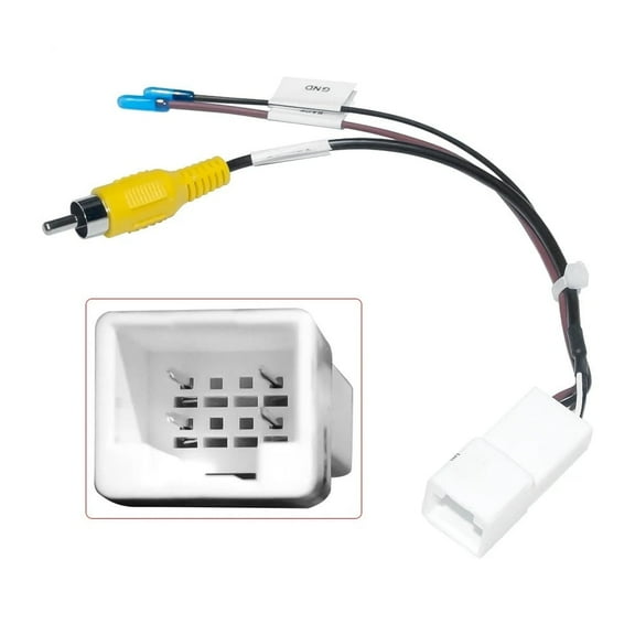 FYUU 8-Pin Reverse Camera Output Video Adapter Wiring Cable For Toyota Original Factory Camera