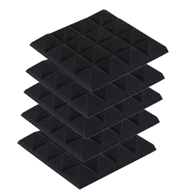 5Pcs Acoustic Foam Panel Sound Stop Absorption Sponge Studio KTV Soundproof