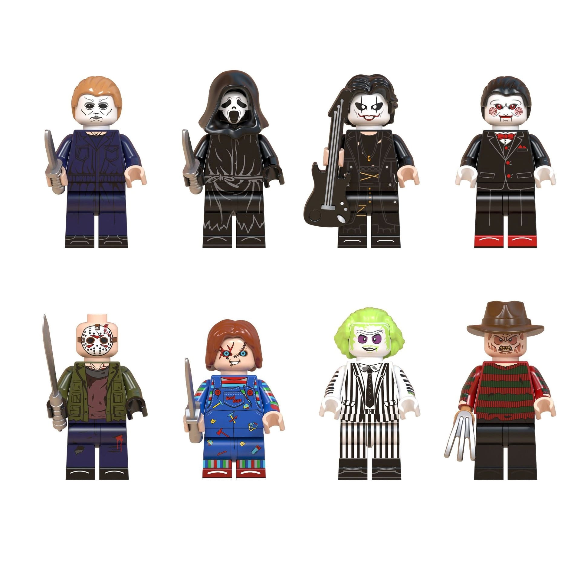 8 PCS Halloween Mini Action Figures Horror Series Building Blocks Kids Gifts Decorations Collectibles Walmart