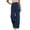 C-Navy630, variant on DHFJKG Summer Sweatpants Women Loose Fit Wide Leg Linen Trousers With Pockets Ruffle Flowy Comfortable Versatile Trousers