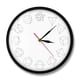 thumbnail image 1 of Reloj de pared con diseño geométrico Sile, 35 x 34 cm, plástico, color blanco y negro, 1 of 2
