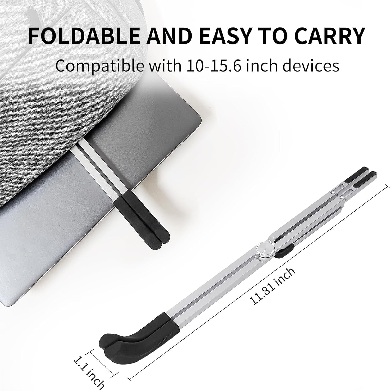 Protable Laptop Stand for Desk,Foldable Riser Holder,Ventilated Cooling Notebook Mount Computer 10-15.6” Laptops,Tablets，Aluminum