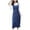 Blue, variant on VEKDONE 2025 Clearance Denim Pinafore Dress for Women Button Strap Overalls Stretchy Jumper Suspender Dress A-Line Mid Long Pinafore Bibs