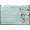 thumbnail image 4 of Dreamtimes Beach Shell Starfish Area Rug, 36"x24" Summer Beach on The Board Non-Slip Washable Indoor Door Mat, Absorbent Floor Mat for Bedroom Kitchen Entryway Bathroom, 4 of 7