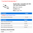 thumbnail image 2 of Throttle Cable - Compatible with 1983 - 1991 Ford E-350 Econoline 1984 1985 1986 1987 1988 1989 1990, 2 of 2