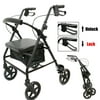 FDA Transport Chair and Rollator All in 1 Medical Walker Wheelchair Saddle Bag
