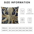 thumbnail image 5 of SHANXI  Vintage Navy Ocean Beach Theme Pillow Covers Mediterranean Style Decorative Nautical Coastal Sea Animal Throw Pillows Outdoor Sofa Cushion Case  18x18in, 5 of 5