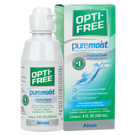 OPTI-FREE Puremoist Multi-Purpose Contact Lens Daily Disinfecting Solution, 4 fl oz