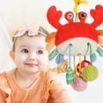 thumbnail image 5 of Gecau Puzzle Early Education Crab Pulling Rope Pulling Soothing Doll Bed Bells Handcart Baby Cart Ringing Pendant For 0-3 Year Old Baby Safe&Non-Toxic Multicolour 9.6x6 Inch Ho, 5 of 5