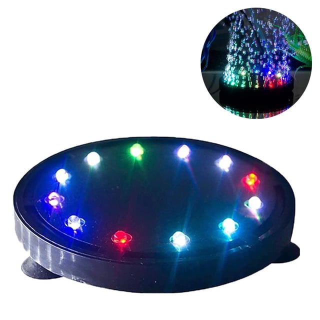 Disco de piedra de aire con control remoto de luces LED de burbujas de acuario, con efectos para decoraciones de peceras Xemadio 220757