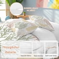 thumbnail image 2 of 3 Piece Sage Green Coastal Duvet Cover Set Full Size, Microfiber Comforter/Quilt Cover with Corner Ties and 2 Pillowcases, Coral Ocean Marine Modern Sea All Season Soft Bedding with Zipper Closure, 2 of 8