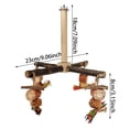 thumbnail image 2 of Wooden Parrot Play Gym With Rotating Stand Bird Activity Center Chew For Large Medium Birds, 2 of 3