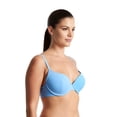 thumbnail image 3 of Curve Muse Women's Light Lift Underwire Convertible Add 1 Cup Push Up Tshirt Bra-2PK-Blue,Coral-46B, 3 of 6