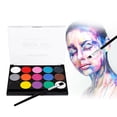 thumbnail image 4 of Amdohai Face Paint Kit Professional Water Based Body Paint 15 Colors Washable Non-Toxic Paints 2 Paintbrushes, 4 of 8