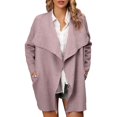thumbnail image 4 of Vedolay Women's Fall Coat Womens Casual Long Sleeve Open Front Lapel Collar Work Office Casual Jacket,Purple XL, 4 of 5