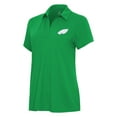 thumbnail image 2 of Women's Antigua Kelly Green Philadelphia Eagles St. Patrick's Day Era V-Neck Polo, 2 of 4