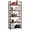 Brown/23.60 x 11.80 x 62.20 inch, variant on Alvantor 5-Tier Standard Bookcase for Adults, Modern Brown/Black Storage Shelf