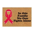 thumbnail image 1 of Cancer Awareness Doormat with Ribbon Design for Indoor and Outdoor Use Non- Custom Mat, 1 of 7
