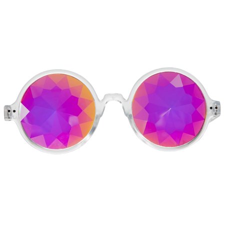 C.F.GOGGLE Kaleidoscope Glasses Rainbow Prism Sunglasses Lightweight Glass Crystal EDM Festival Diffraction
