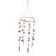 thumbnail image 2 of Campanas de viento de plumas y bolas peludas, adorno colgante para el hogar Rosa blanco gris, 2 of 8