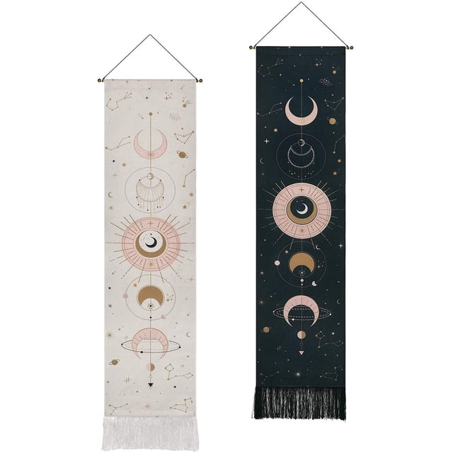 LAICAIW Ramadan Home decoration.Moon phase wall hanging art bohimian.