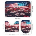 thumbnail image 3 of Independence Day Of The United States Flag Bathroom Sets with Shower Curtain And Rugs, Incl with 12 Hooks，Toilet Lid Oval Rug, 3 of 8