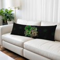 thumbnail image 2 of St. Patrick's Day Body Pillow Covers 20"x60", Spring Green Shamrock Gold Lucky Love Black Soft Brushed Microfiber Breathable Throw Pillow Covers, Pillowcase with Zipper for Couch Sofa Bedroom, 2 of 9