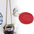 thumbnail image 2 of Suspendu 2 en Cuir PU avec Support de Pot en Macramé Filet pour Usage Intérieur Extérieur, 2 of 7