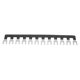 thumbnail image 2 of Pack of 10 insulated 25A fork type terminal strips, black, TB 2512, 2 of 3