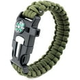 thumbnail image 1 of Arcisei Outdoor Survival Bracelet, Multi-Function Survival Kit with Flint Fire Starter, Compass, Camping, Boating（Army Green），, 1 of 2