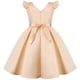 thumbnail image 5 of Vestido de lentejuelas para niña Umfun, falda para desfile de cumpleaños, manga voladora, fiesta de festival, ropa de princesa, beige, 7-8 años, 5 of 5