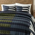 thumbnail image 4 of Wonderful Modern Farmhouse Piano Patchwork Velvet Quilt Set - 3pc All-Season Luxury Bedding, 4 of 5