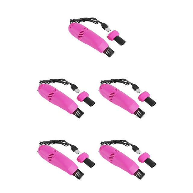 Maytalsory USB Powered Keyboard Cleaning Machine Handheld Portable Notebook Kitchen Bedroom Vacuum Dust Collector Device Office Rose Red 5Set
