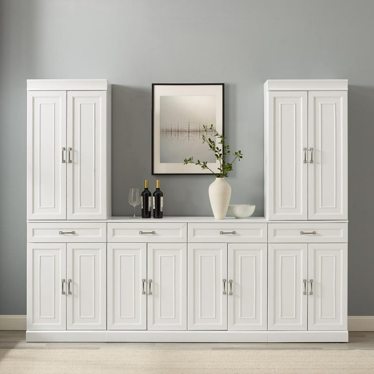 Crosley Furniture, 3PC Wood Entertainment Center, Stanton White