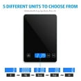 thumbnail image 3 of Digital Kitchen Scale 1g-10kg Food Scale Waterproof Tempered Glass Platform High Accuracy Multi-Function Scale ,High Accuracy, 3 of 6