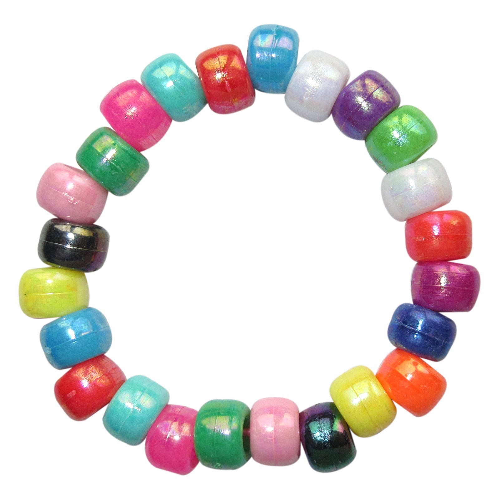 12 Packs: 580 ct. (6,960 total) Aurora Borealis Pony Beads by Creatology - 6mm x 9mm