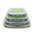 thumbnail image 2 of FeiraDeVaidade 4pcs Silicone Lunch Box Foldable Silicone Lunch Box Refrigerator Storage Box Crisper Set, 2 of 7