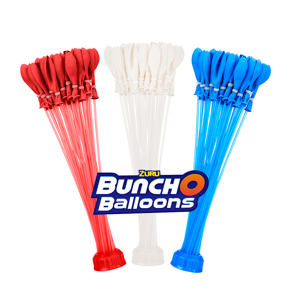Bunch O Balloons 100 Red, White, and Blue Rapid-Filling Self-Sealing Water Balloons (3 Pack) by ZURU - image 3 of 10
