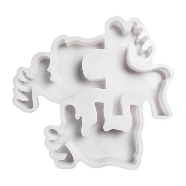 Moldes Silicona DIY 3D Navidad Molde para Resina Epoxi (3 Alces)