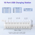 thumbnail image 2 of 320W Charging Station for Multiple Devices, 10 Ports Fast Multi-Device Charger Organizer Compatible with MacBook Pro Laptop, iPhone, Android, Ipad, Tablet, Kindle, Family Multi-Device Charging Dock, 2 of 9