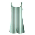 thumbnail image 4 of Lenpel Rompers for Women Summer Adjustable Knot Strap Scoop Neck Striped Sleeveless Jumpsuits Loose Overall Shorts with Pockets, 4 of 5