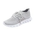 thumbnail image 3 of YOUYEDIAN Sneakers for Women Versatile Lace Up Non Slip Round Toe Fashion Breathable Mesh Sport Soft Sneakers Casual Low Top Comfy Stretch Strap Print Walking Shoes, 3 of 5
