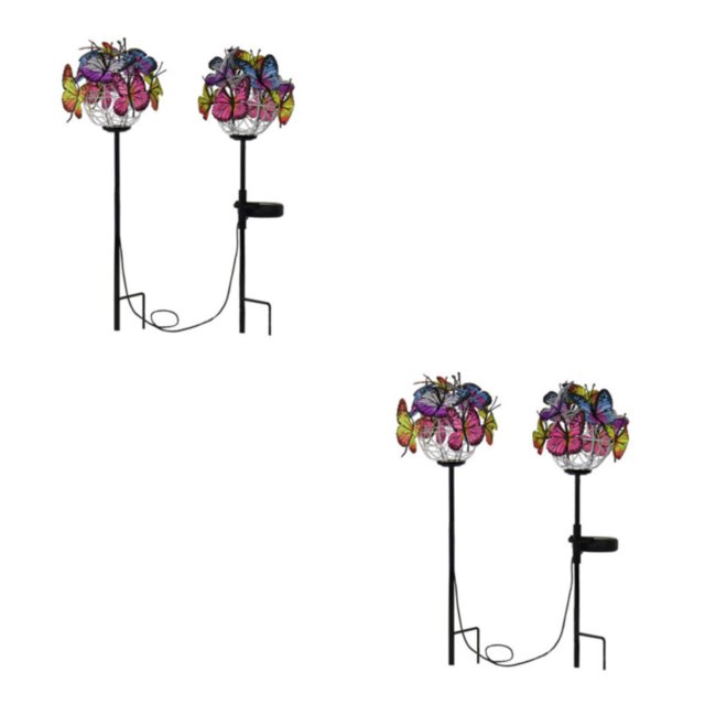 Advancent 2X luz de camino lámpara de césped Patio linterna energía Solar mano de obra multiusos accesorios para el hogar ornamento de patio Tipo 1 2piezas