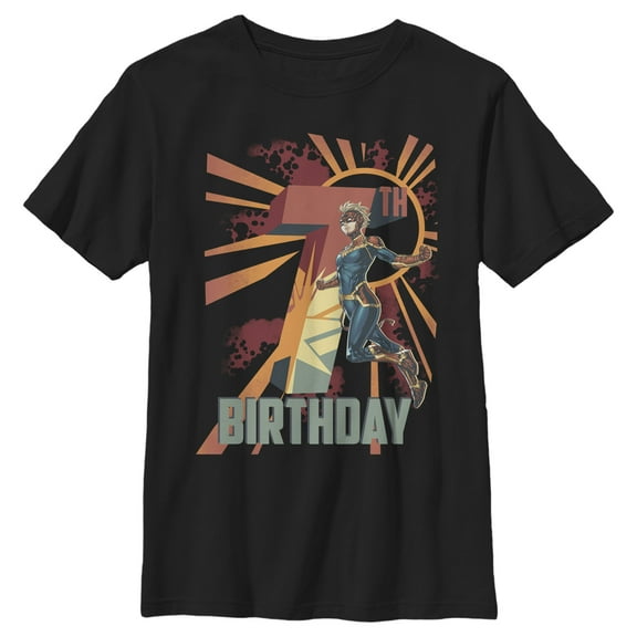 Boy's Marvel Carol Danvers 7th Birthday Graphic T-Shirt
